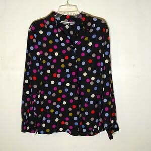 Vintage Alfred Dunner polka dot long sleeve shirt Size 14